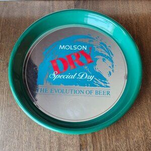 MOLSON DRY SPECIAL DRY BAR Tray Beer Tray Plastic Mirrored